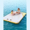 Yellow Inflatable Floating Dock, 6x5 FT Swim Platform, Extra Thick, Non-Slip Island, Marine-Grade PVC, Pump/Ladder/Bag - 3 of 4