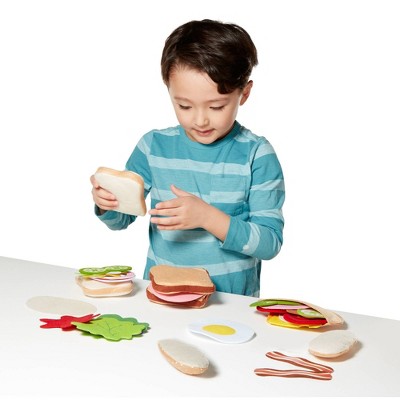 Melissa &#38; Doug Felt Food Sandwich Play Food Set (33pc)