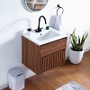 JONATHAN Y Sherwin Slat Modern Coastal 2-Drawer Wall Mounted Bath Vanity Cabinet Only (Sink Basin Not Included) - 4 of 4