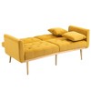 VYNXARIA Velvet Sofa ,Accent sofa,loveseat sofa with metal feet,Mustard - 3 of 4