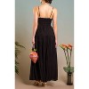 August Sky Women's Sleeveless V-neckline Shirred Waist Midi Dress - 2 of 4