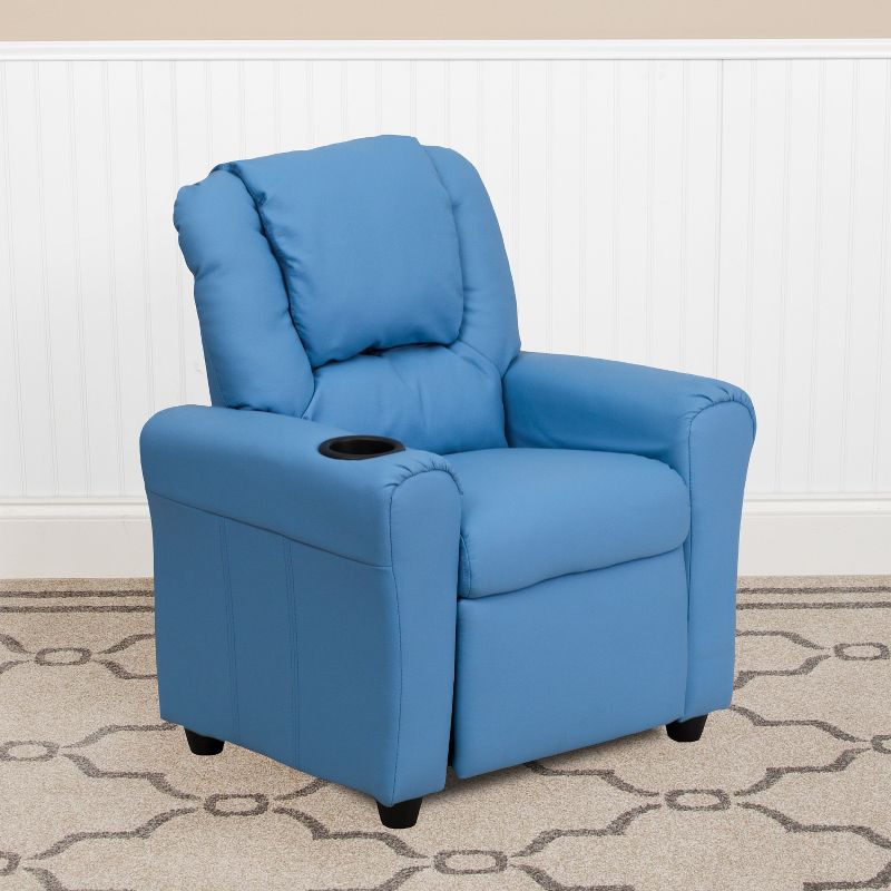 Flash Furniture Contemporary Kids Recliner with Cup Holder and Headrest, 2 of 8