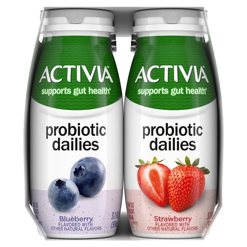 Activia Probiotic Dailies Strawberry &#38; Blueberry Yogurt Drink - 8ct/3.1 fl oz Bottles, 6 of 20