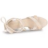 Allegra K Women's Velvet Lace Up Clear Heels Block Heel Sandals - 4 of 4