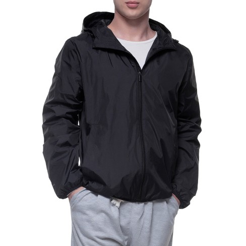 Rokka&Rolla Men's Full Zip Rain Jacket Packable Light Windbreaker - image 1 of 4