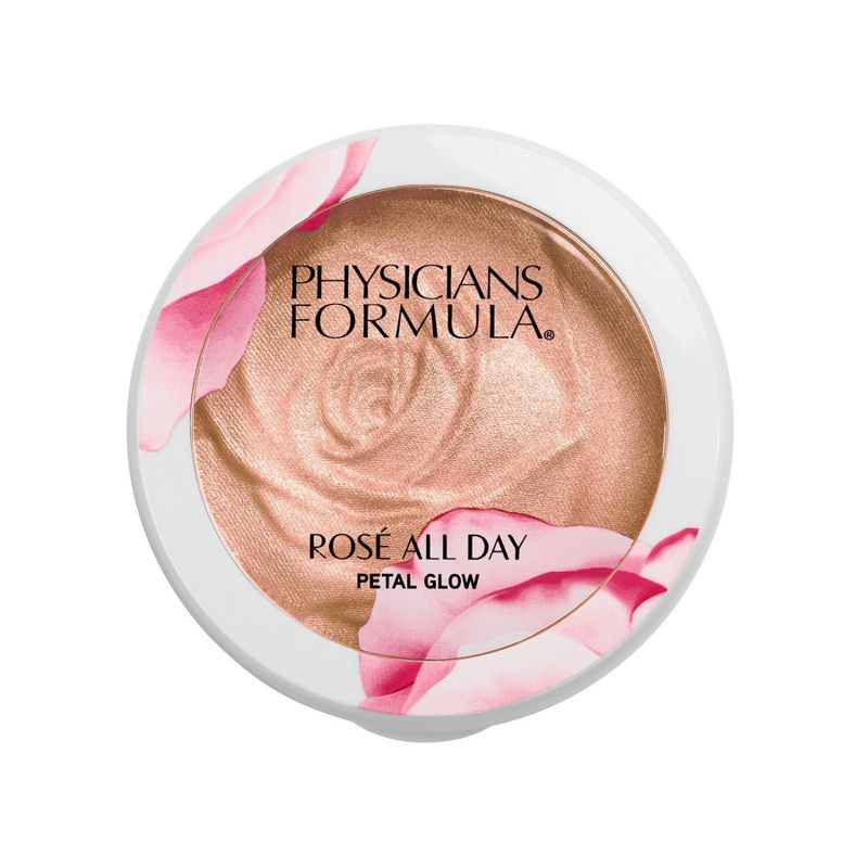 PhysiciansFormula Rose All Day Petal Glow - Soft Petal - 0.32oz: Illuminating Pressed Powder, Pearluminous Finish, Buildable Coverage, 1 of 7