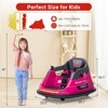 12V Kids Electric Ride On Bumper Car, Toddlers Bumper Car with Remote Control, Music, LED Lights, , Ride On Toy for Boys& Girls, Rose Red - 2 of 4