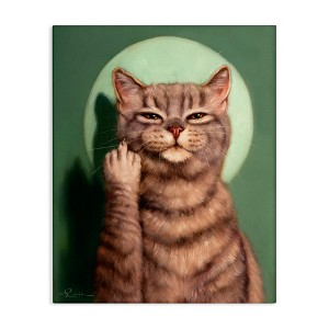 Stupell Industries Cat & Middle Finger, 24" x 30" - 1 of 4