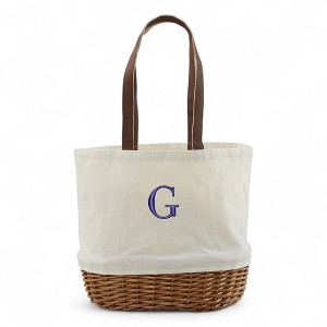 Personalization Mall Initial Embroidered Picnic Basket Set - 1 of 4