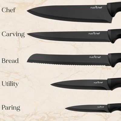 NutriChef 7 Piece Stainless Steel Assorted Knife Set