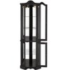 PAGED Elegant Bookshelf Lighted Corner Storage Cabinet with Tempered Glass Doors & Shelves, Display Case for Home Office, Study - 2 of 4