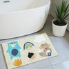 HomeRoots 3' X 4' Beige And Blue Woodland Animals Youthful Washable Area Rug - 2 of 4