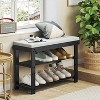 KTMBDW Shoe Rack Bench, 3-Tier Bamboo Shoe Storage Organizer, Entryway Bench, Holds Up to 300 lb, for Entryway Bathroom Bedroom - 2 of 4