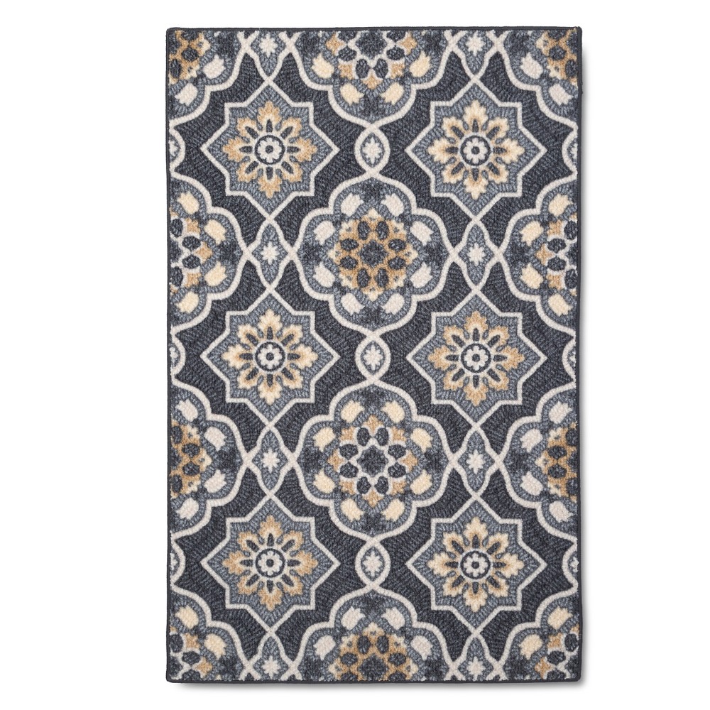 2'6"X3'10"/30"X46" Rowena Accent Rug Gray - Threshold