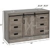 ELECWISH Bathroom Vanities, 48'' Barn Door Farmhouse Bathroom Vanity Cabinet with 6 Drawers, Standing Bathroom Vanity Set - 3 of 4
