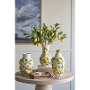 ORRD 8.7x8.7x15" White Ceramic Lidded Jar with Playful Lemon Design - 2 of 4
