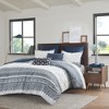 3Pcs Boho Style Cotton Comforter Set, Chenille Tufting Textile Botanic Print Bed Set, Farmhouse Style Bedding with Matching Shams - 2 of 4