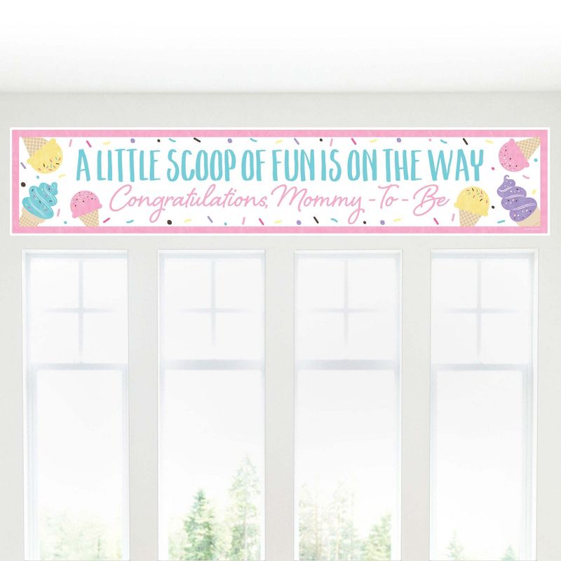 Big Dot of Happiness Scoop Up The Fun - Ice Cream - Sprinkles Baby Shower Party Decorations Party Banner, 5 of 8