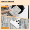 coucheta Machine Washable Area Rug, Modern Abstract Stain Resistant Low-Pile Faux Linen Design Carpet with Non Slip Backing, for Living Room, Bedroom - 2 of 4