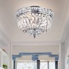 13" x 13" x 7" Landek Crystal Ceiling Lamp Clear - Warehouse Of Tiffany: Chrome Prism, ETL Listed, Metal Body - 2 of 2