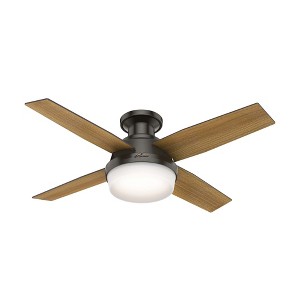 Hunter Fans 44" Dempsey Lighted Ceiling Fan Noble Bronze Finish with Integrated LED and Handheld Control - 1 of 4