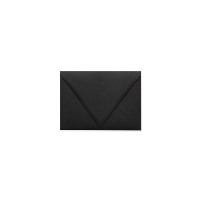 LUX A7 Contour Flap Envelopes 5 1/4 x 7 1/4 50/Box Midnight Black 1880-B-50
