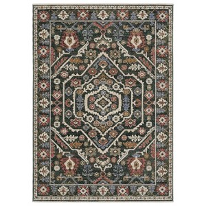 Oriental Weavers Hastings HA02B Green/ Pink Indoor Area Rug - 5'3" x 7'6" - 1 of 4