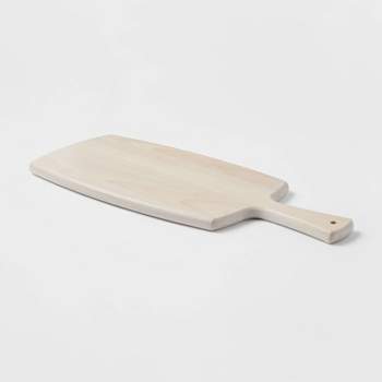 17" x 7" Rubberwood White Washed Serving Board - Threshold™