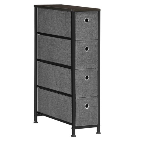 Songmics Dresser, With 4 Drawers Black Frame, Gray Drawers : Target