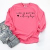 Simply Sage Market Life Is Better With My Boys Heart Garment Dyed Long Sleeve - 3 of 4