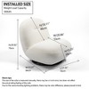 GDFStudio Cornelia Modern Swivel 29.92" H Velvet Armless L-shaped Chair - 3 of 4