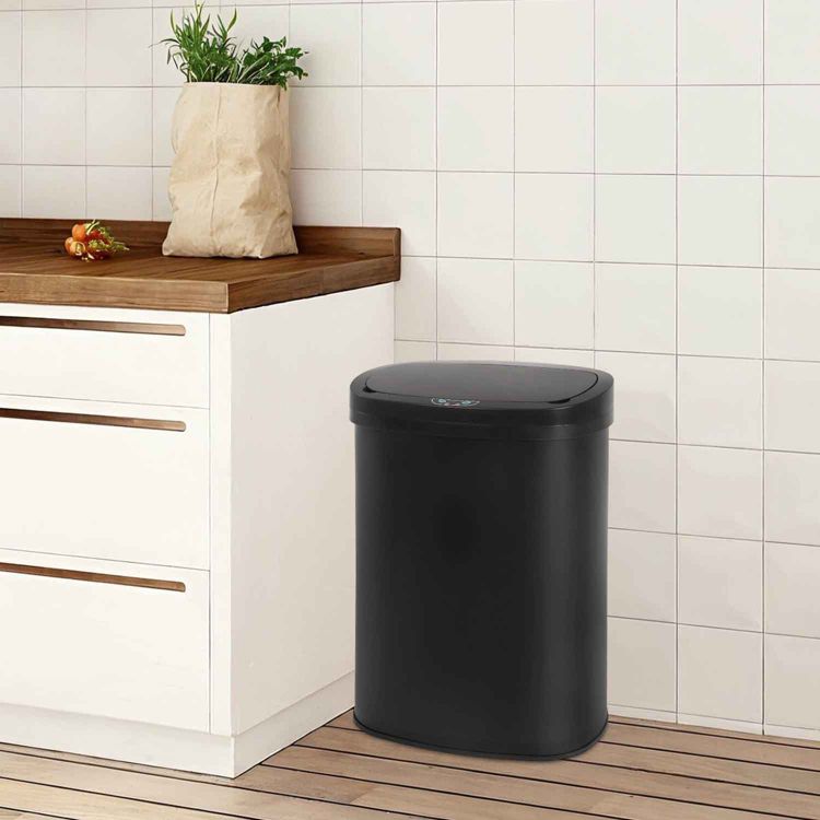FDW Kitchen Trash Can with Lid, 13 Gallon Automatic Garbage Can for Bathroom Bedroom Home Office 50 Liter Touch Free Stainless Steel Waste Bin, 2 of 7