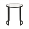 Metal Double Circular Side Table in Black - Henn&Hart - image 3 of 4