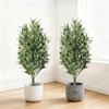 2-3FT Artificial Trees Indoor, Faux Tree, Artificial Planter, Artificial Fake Tree Flower , Thanksgiving Christmas, Artificial Plants for Home Decor - 3 of 4