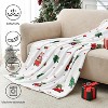 Christmas Throw Blanket Soft Warm Cozy Flannel Winter Throw, Holiday Blanket with Snowman Snowflake Design Christmas Gift. - 4 of 4