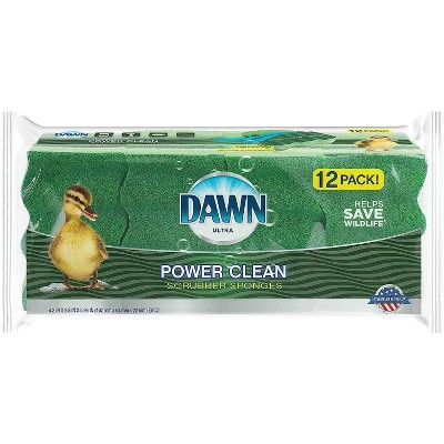 Dawn Power Clean Waved-Shaped Scrubber Sponges, Green