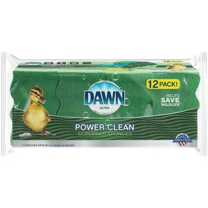 Dawn Power Clean Waved-Shaped Scrubber Sponges, Green - 1 of 4