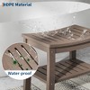 HDPE Shower Bench with Storage Shelf,Waterproof Shower Seat Stool Chair for Bathroom Bathtub,Non-Slip Spa Stool,Indoor Outdoor Use,Space-Saving - 3 of 4