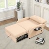 3 In 1 Convertible Chair Bed, Pull Out Foldable Sleeper Chair Bed With Removable Backrest, Wing Table, USB Charge, Multi-function Sofa Bed - image 2 of 4