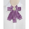 Allegra K Women's Pre-tied Pin Brooch Ribbon Beads Party Bowknot Bow Tie - image 2 of 4