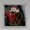 Northlight 17.5" Lighted Santa Claus with Gift Sack Outdoor Christmas Window Silhouette - 3 of 4