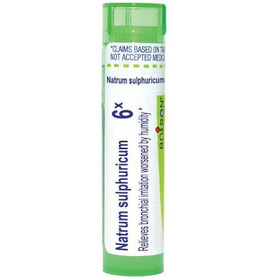Natrum Sulphuricum 6X by Boiron Homeopathic Single Medicine For Cough, Cold & Flu  -  80 Pellet
