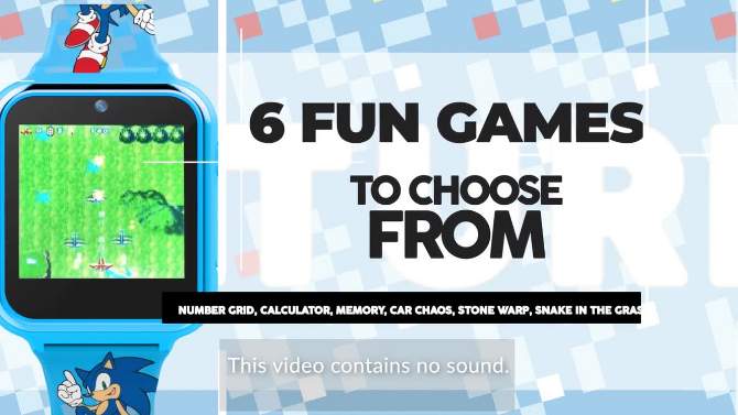 Kids&#39; Sega Sonic the Hedgehog Interactive Smart Watch - Blue, 2 of 5, play video