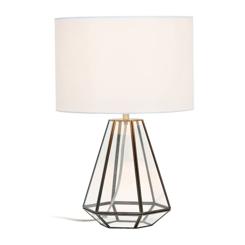Glass and Brass Pyramid Table Lamp - Elegant Designs, 4 of 10
