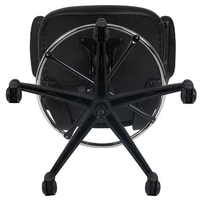 ErgoComfort 51" Black Mesh & Leather Drafting Chair with Adjustable Arms
