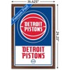 Trends International NBA Detroit Pistons - Logo 21 Framed Wall Poster Prints - 3 of 4