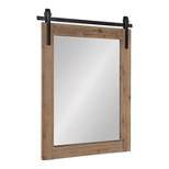 22" x 30" Cates Rectangle Wall Mirror Rustic Brown - Kate & Laurel All Things Decor