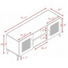 Rattan TV Stand with Open Shelves and Doors for 55 Inch TV - Farmhouse Media Console Table for Living Room - 2 of 4