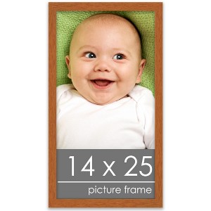 PosterPalooza | Modernist Brown Picture Frame - UV Acrylic, Foam Board Backing, Hanging Hardware - 1 of 4