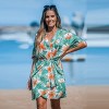 Women's Tropical Dolman Sleeve V-Neck Mini Dress - Cupshe - 2 of 4